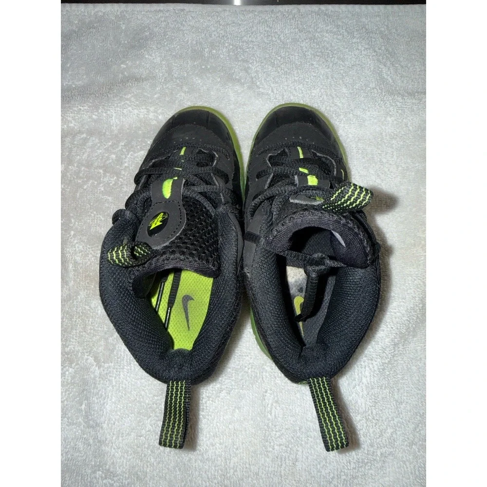 Nike Little Posite One Shoes Toddler Size‎ 8C Black Volt Foamposite HF0975-001